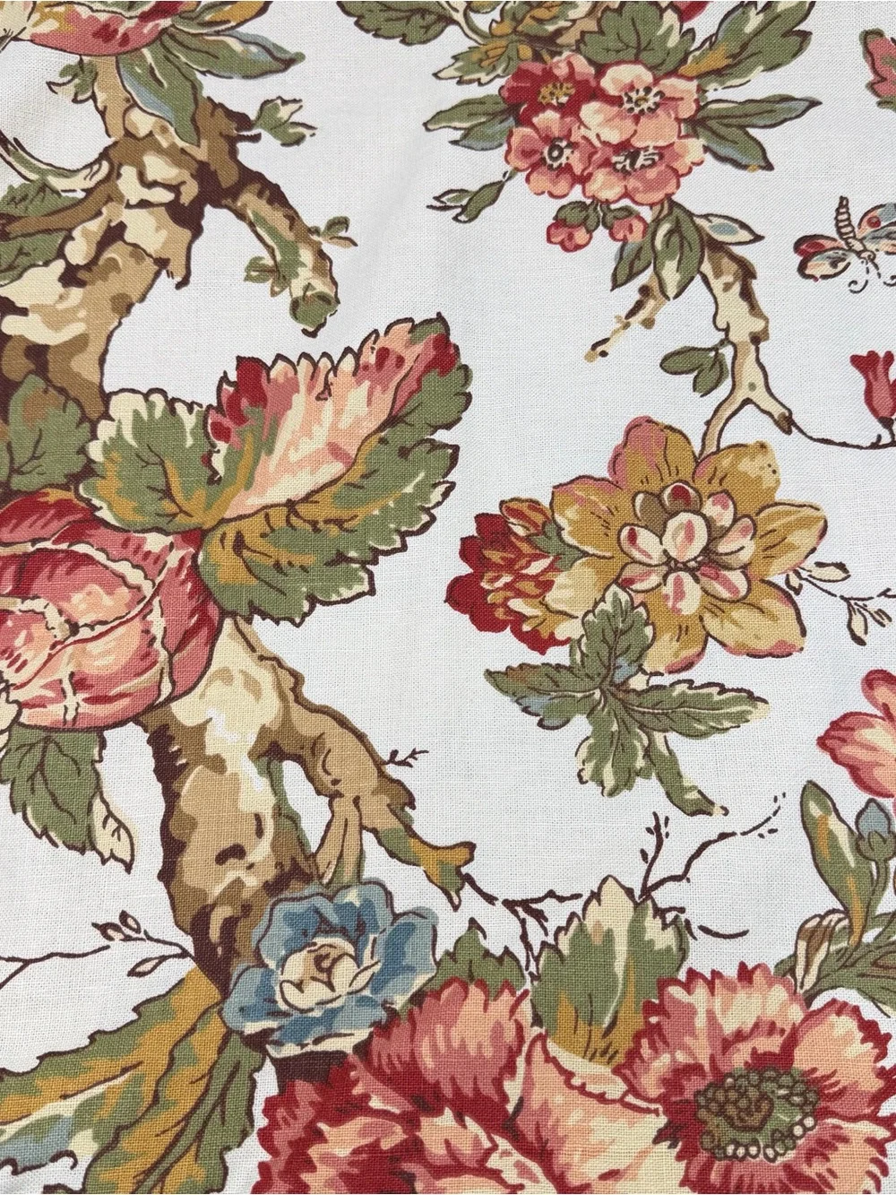 Pottery Barn Linen Cotton Katherine? Peony Floral 20” X20